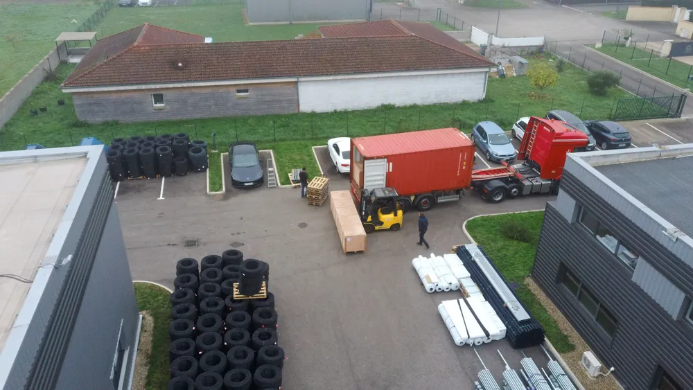 Container loading for international equipment shipment
