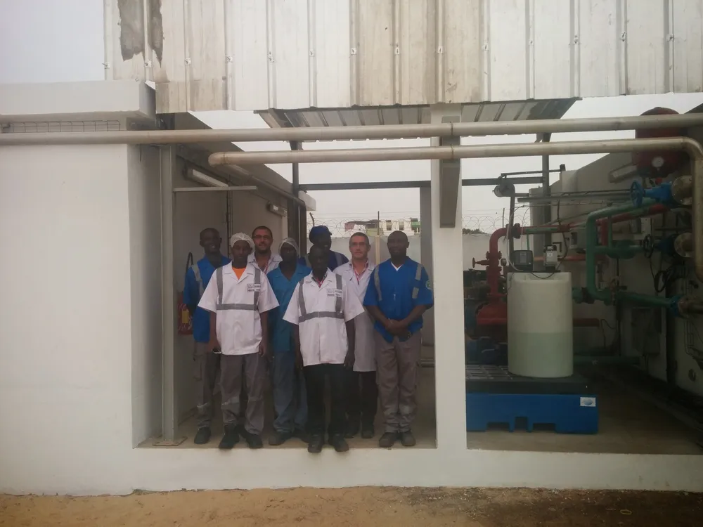 Aqua’Tec team preparing equipment for shipment