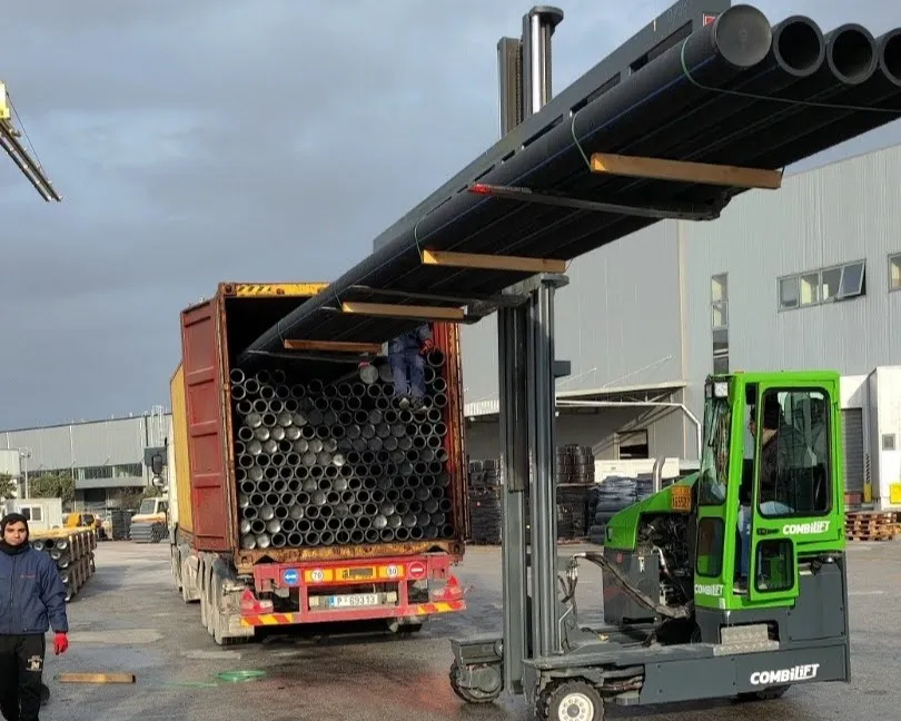 Pipework prepared for an international drinking water infrastructure project