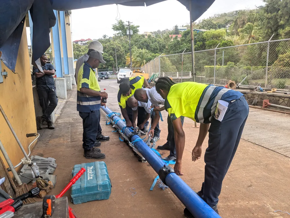Pipework prepared for drinking water infrastructure project