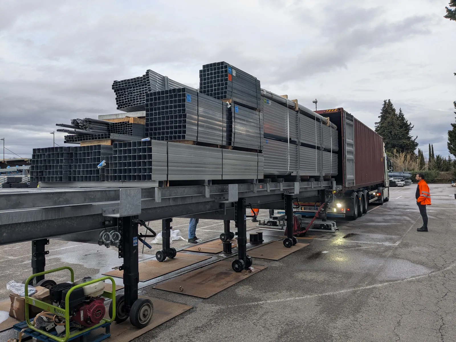 Export preparation and shipment organization for international project procurement