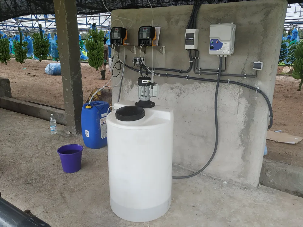 Solar water equipment prepared and packed for export to project sites